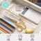 Martha Stewart Kerry 3 Pack Plastic Stackable Office Desk Drawer Organizers with Gold Trim, 12 x 6 BE-PB8973-G-3-CLRGLD-MS - alternate 6